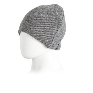 TURTLE FUR Grey Wool Blend Ocean Ragg Beanie